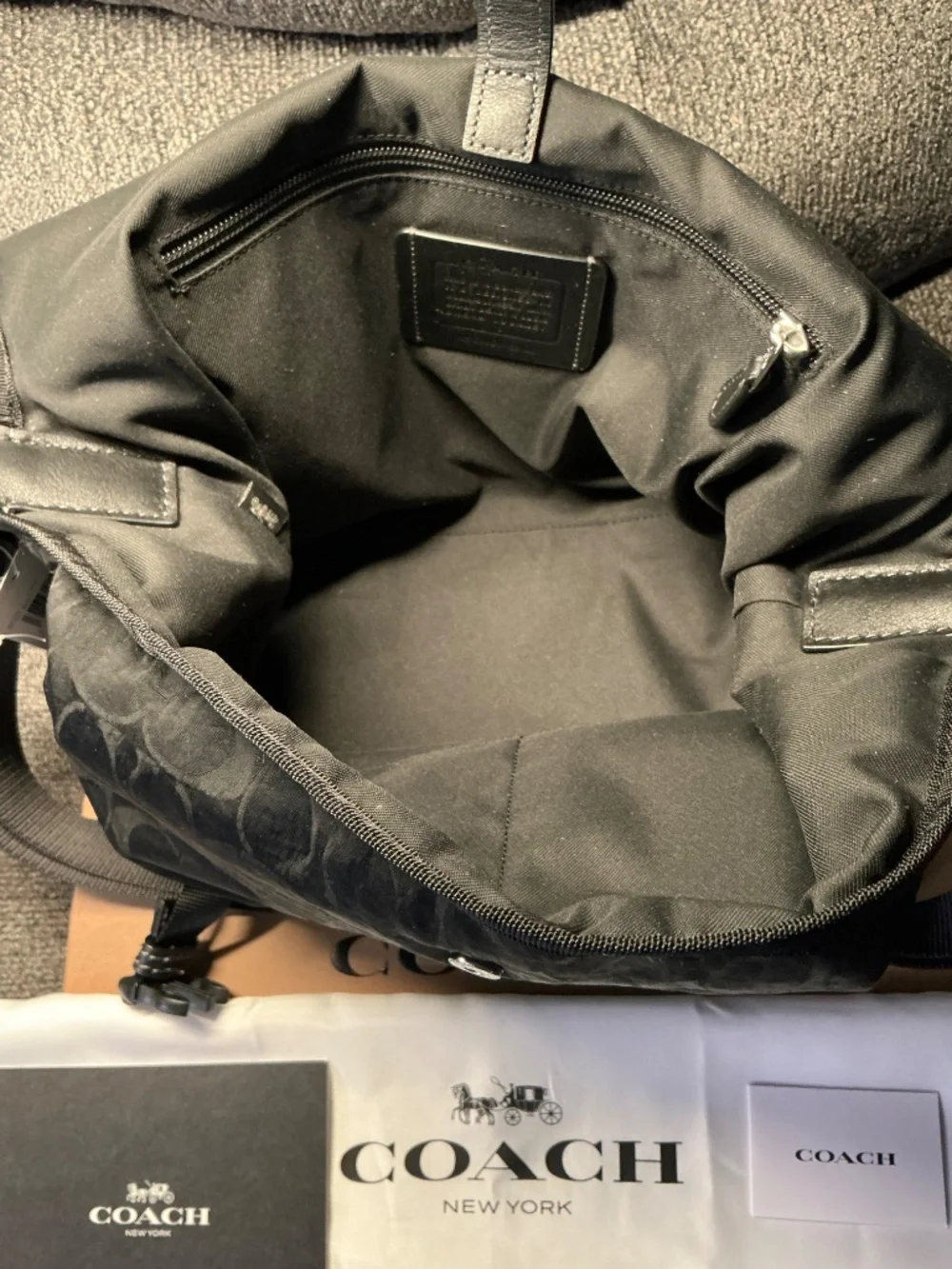 Coach Brain Dead Lane Messenger In Signature Nylon With Patches